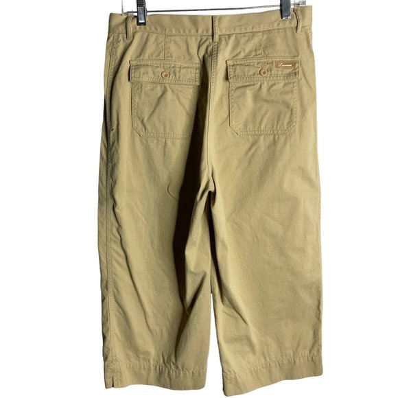 Vintage Lauren Ralph Lauren Capri Pants 12P Tan Belt Loops Pockets Flat Front - Picture 3 of 5